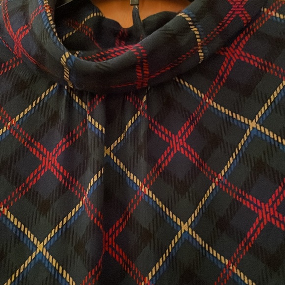 Vintage Pendleton Country Sophisticates Plaid Roll Neck Blouse Sz L - Picture 6 of 7